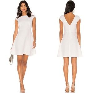 Theory Cap Sleeve Shift Dress - White Linen - Size 2